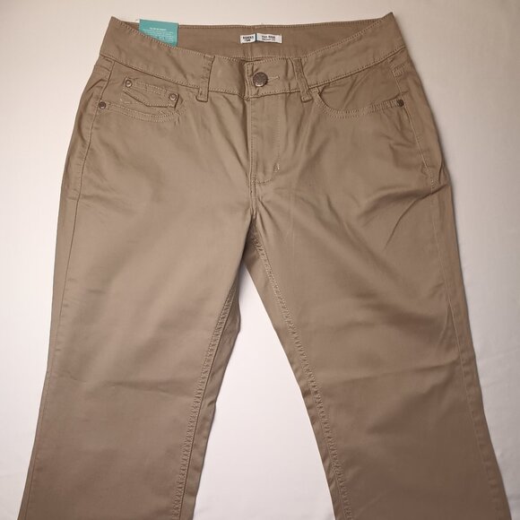 NWT Riders By Lee Jeans Size 12P Mid Rise Straight Leg Khaki Tan Color - Picture 3 of 11